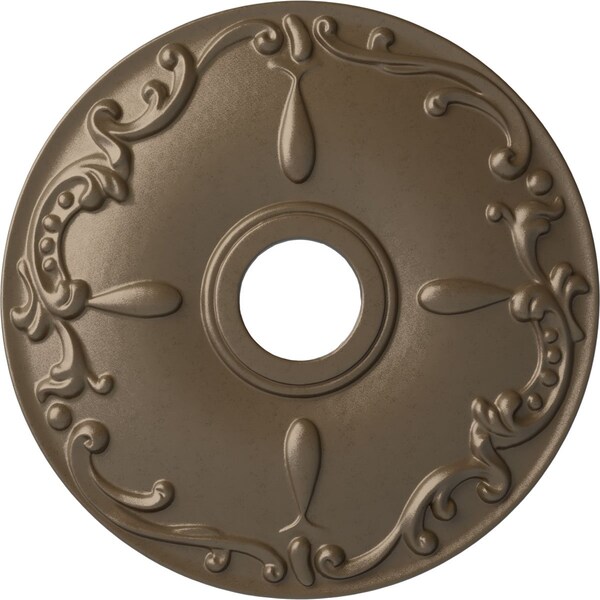 Ekena Millwork Kent Ceiling Medallion (Fits Canopies up to 5"), Hnd-Painted Warm Silver, 18"OD x 3 1/2"ID x 1 1/4"P CM18KEWSS - main